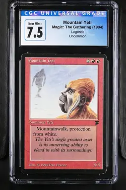 MOUNTAIN YETI Legends U CGC 7.5 MTG [Nostalgium] - Image 1
