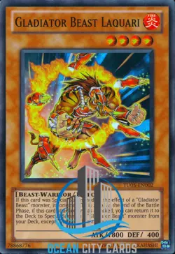 Yugioh Gladiator Beast Laquari TU05-EN002 - Super Rare - Image 5