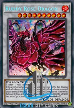 Yugioh LIOV-EN035 Ruddy Rose Dragon Secret Rare 1st Edition NM - Image 1