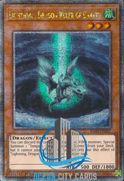 Yugioh RA03-EN257 Lightning Dragon Ruler Of Drafts Quarter Century Rare - Image 1