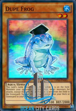Yugioh Dupe Frog OP03-EN005 Super rare - Image 1