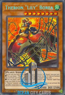 Yugioh Therion "Lily" Borea DIFO-EN006 Secret Rare 1st Edition - Image 1