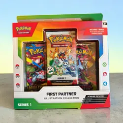 Pokemon First Partner Illustration Collection Series 1 Box Promo Booster Sticker - Image 1