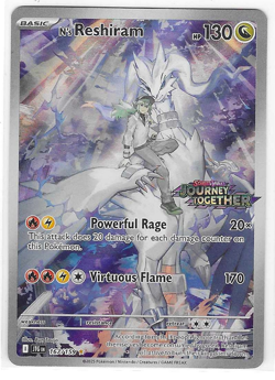 N's Reshiram 167/159 Journey Together Stamped Promo Box Topper NM Pokemon TCG - Image 1