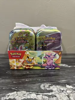Pokemon TCG SV8.5 Prismatic Evolutions Mini Tin Display Factory Sealed - Image 1