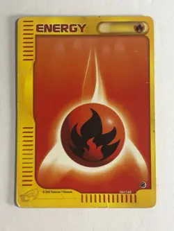 Pokemon TCG Expedition Fire Energy 161/165 Heavy Played - Image 1