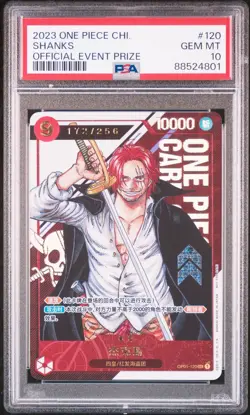 SERIALIZED Shanks One Piece Official Event Top Prize Promo CHINESE #120 PSA 10 - Image 1