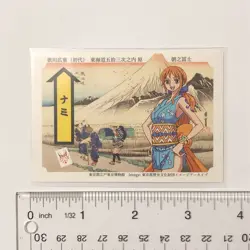 S1662 Nami Japanese One Piece x Nagatanien Promo Card F14 - Image 3