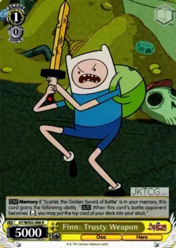 Finn: Trusty Weapon - AT/WX02-006 - R Near Mint Weiss Schwarz Adventure Time - Image 1