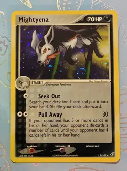 2005 Mightyena 12/107 EX Deoxys Holo NM Pokemon Card - Image 1