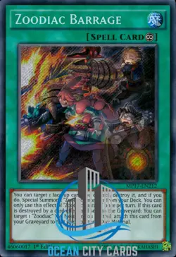 Yugioh Zoodiac Barrage Secret Rare 1st Edition MP17-EN212 - Image 1