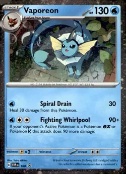 Vaporeon - (Cosmos Holo) Promo SV: Scarlet & Violet Promo Cards 168 NM - Image 1