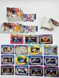 Lot of 15 Taco Bell Digimon Movie Collectible Cel Cards plus 3 Display Holders - Image 1