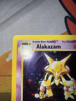 Pokemon TCG Alakazam Base Set Holo Card 1/102 Unlimited Rare Lightly Played - Image 5