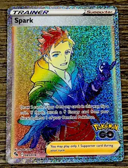 Pokemon Go Spark 085/078 Rainbow Secret Rare Trainer Card - NM - Image 1