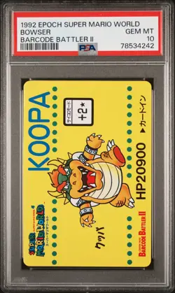 PSA 10 Bowser Super Mario World Barcode Battler 2 Card Game JPN NINTENDO - Image 1