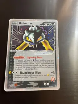 Pokemon Card-Rocket's Raikou Ex-Ex Deoxys -Holo-108/107-ENG-GOOD - Image 1