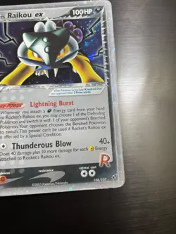Pokemon Card-Rocket's Raikou Ex-Ex Deoxys -Holo-108/107-ENG-GOOD - Image 5