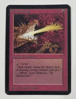 Firebreathing Alpha LP Light Play MTG Magic The Gathering A - Image 1