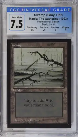 SWAMP Collectors Ed Intl CGC 7.5 MTG [Nostalgium] - Image 1