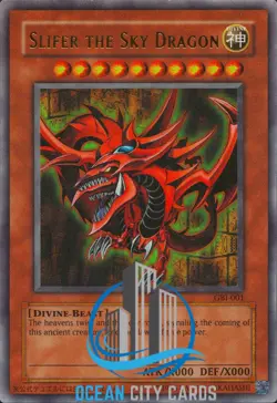 Yugioh Ultra Rare Slifer The Sky Dragon GBI-001 NM Game Boy Promo - Image 1