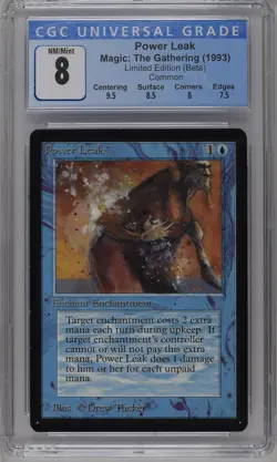 POWER LEAK Beta C CGC 8 MTG [Nostalgium] - Image 1