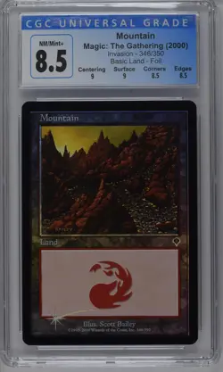 MOUNTAIN Invasion Foil CGC 8.5 Q++ MTG [Nostalgium] - Image 1