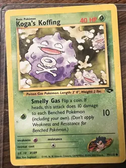 Pokemon Koga's Koffing Gym Challenge 79/132 Moderate Play - Image 1