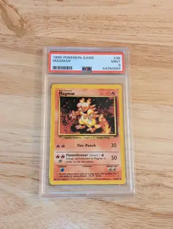 Magmar 36/102 1999 Pokemon Base Set Unlimited PSA 9 Mint! - Image 1