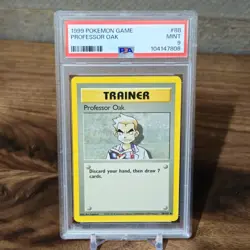 1999 POKEMON BASE SET UNLIMITED #88 PROFESSOR OAK PSA 9 MINT - Image 1