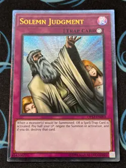 Yugioh Solemn Judgment OP12-EN003 Ultimate Rare US Print NM - Image 3