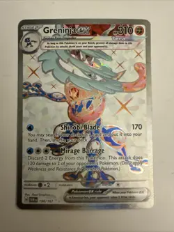 Pokemon TCG Greninja ex 198/167 Sv06: Twilight Masquerade Ultra Rare - Image 1