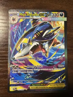 Pokemon TCG Holo Ultra Rare Full Art Mega Sharpedo EX 127/094 - Image 1