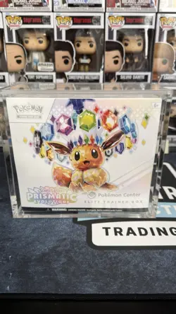 Pokemon Prismatic Evolutions Pokemon Center ETB Sealed With Acrylic Case - Image 1