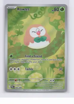 Pokemon TCG Perfect Order Rowlet Illustration Rare 090/088 NM - Image 1