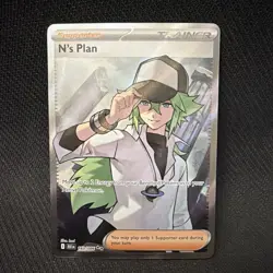 N’s Plan Full Art Trainer Pokemon Black Bolt #163/86 Near Mint - Image 1