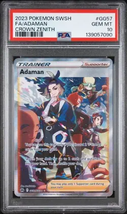 2023 POKEMON SWORD & SHIELD CROWN ZENITH #GG57 FULL ART/ADAMAN PSA 10 - Image 1