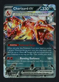 Charizard ex 054/091 SV: Paldean Fates Holofoil Double Rare Pokemon TCG - Image 1