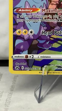 2023 Pokemon TCG Toxtricity Sword & Shield Crown Zenith Galarian Gallery GG09 - Image 5