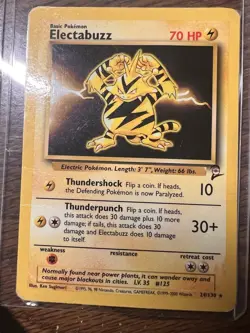 Pokemon Electabuzz Base Set 2 24/130 RARE Laminated - Image 1