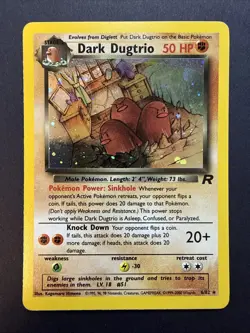 2000 Pokemon HOLO Dark Dugtrio Rare Team Rocket 6/82!!! - Image 1