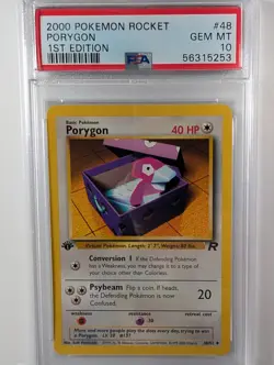 2000 Pokemon Rocket Porygon 1st Edition PSA 10 - Image 1