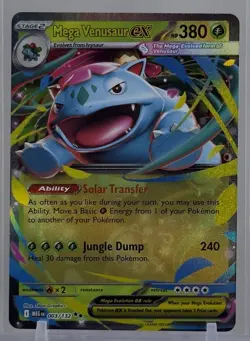 Mega Venusaur ex 2025 Pokemon TCG #003/132 Mega Evolution Double Rare Holo - Image 1