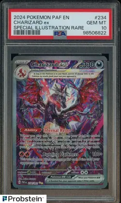 2024 Pokemon PAF EN Special Illustration Rare #234 Charizard ex PSA 10 GEM MINT - Image 1