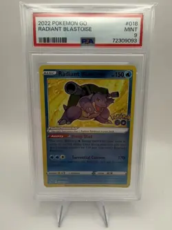 PSA 9 Radiant Blastoise 018/078 Pokemon GO Holo - Image 2