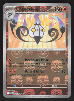 Chandelure 018/086 Master Ball Pokemon TCG SV: White Flare NM - Image 1