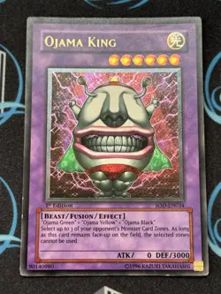 Yugioh Ojama King SOD-EN034 1st edition Ultimate Rare LP - Image 1