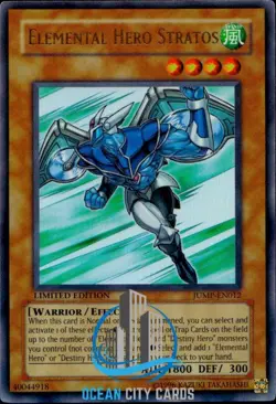 Yugioh Elemental Hero Stratos JUMP-EN012 Ultra Rare Ultra Rare - Image 1