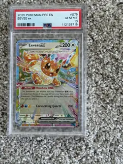 2025 Pokemon Prismatic Evolutions Eevee ex PSA 10 #075 - Image 1
