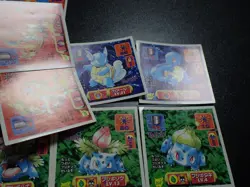 Pokemon Card Amada Sticker x9 Charizard Blastoise Venusaur Evolutions #6386 - Image 5